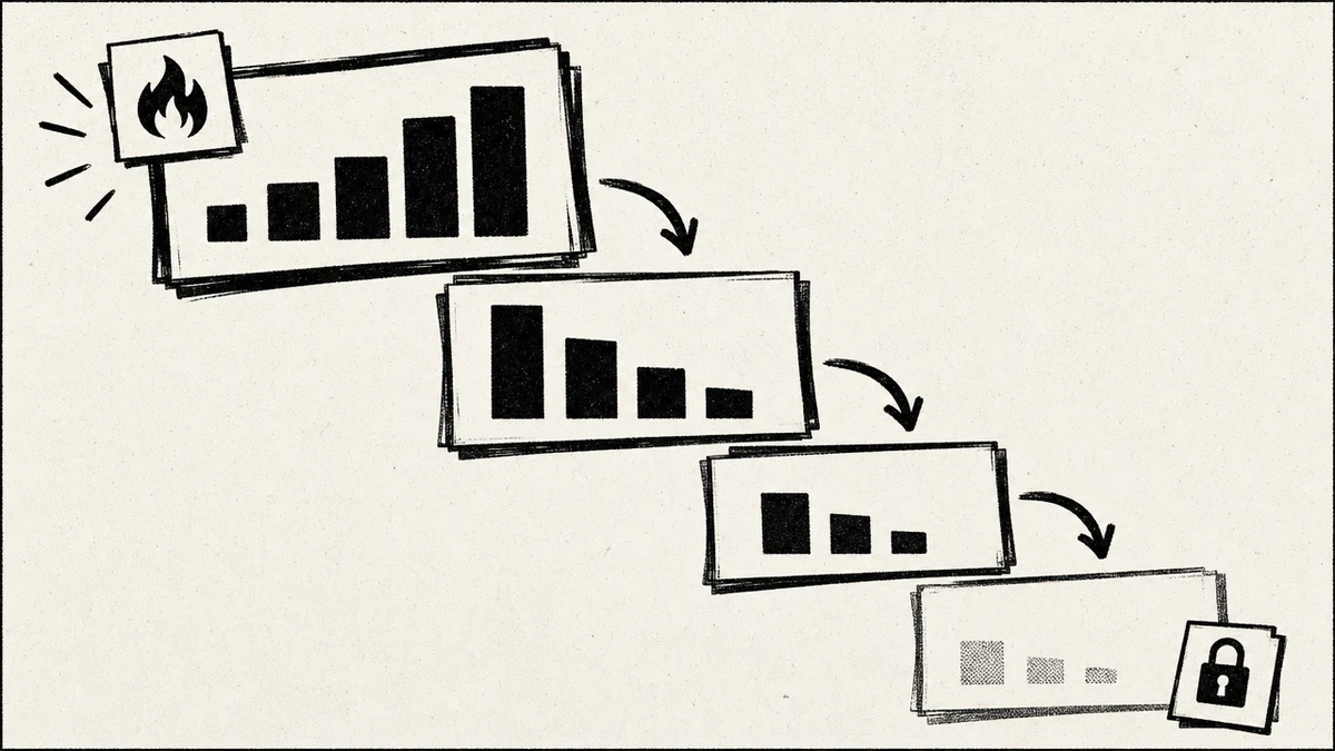 The four PARA buckets arranged by how active each one is, from projects at the top to archives at the bottom