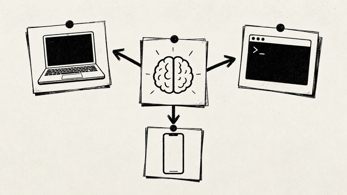 One shared memory layer connected to several AI clients at once