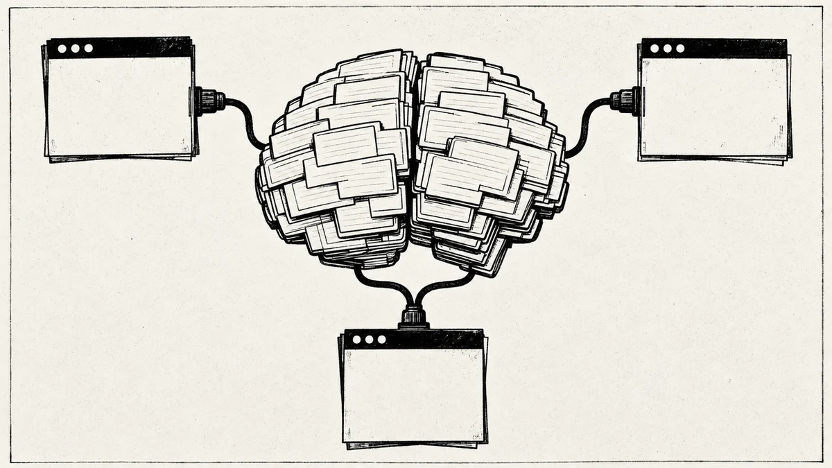 One persistent memory layer in the centre wired over MCP into three separate AI coding agents